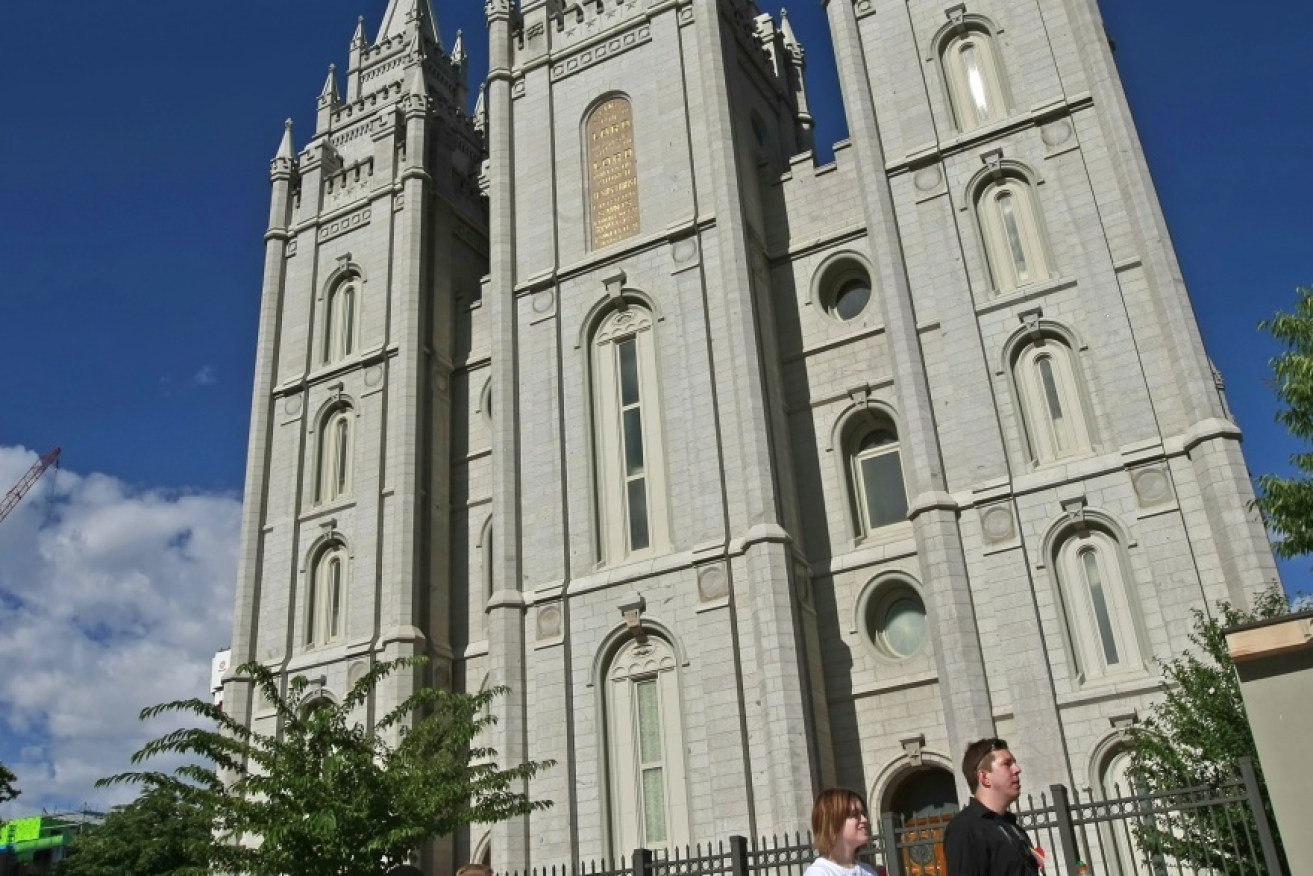 The Mormon Temple in Salt Lake City where most of the church's following are from. Photo: Getty