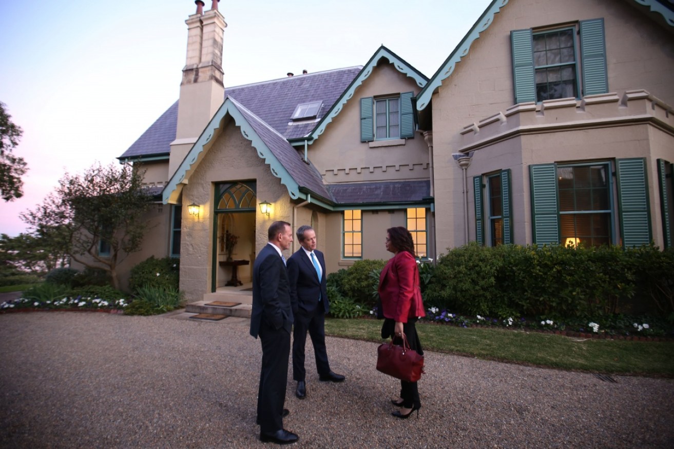 Former PM Tony Abbott outside Kirribilli House earlier this year. AAP 
