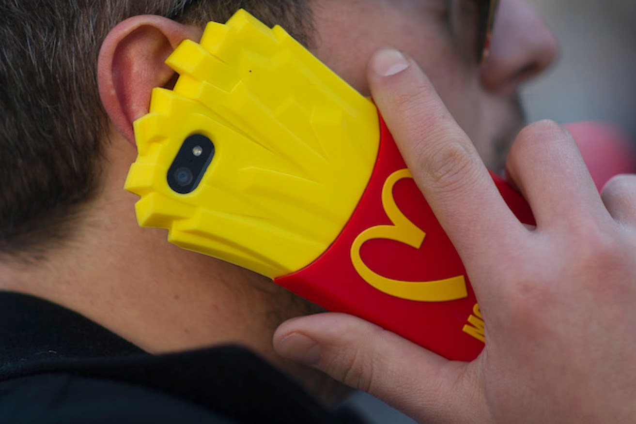 Even phone cases make a statement. Photo: Getty