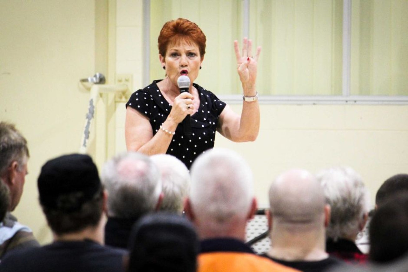 More than 200 people turned out to hear Hanson speak in Rockhampton.