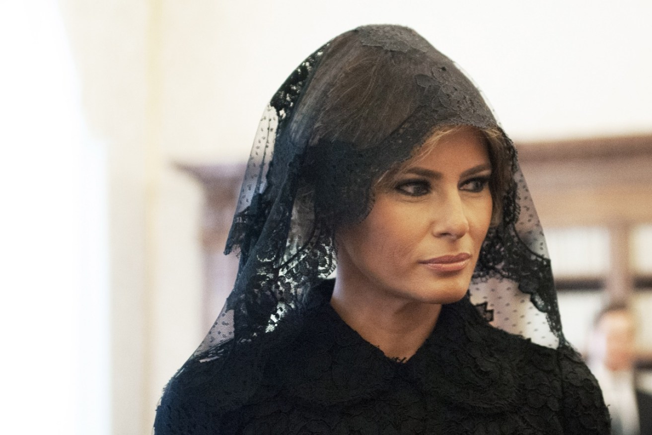 First lady Melania Trump wore a veil during her visit to the Pope in Italy, but not in Saudi Arabia.