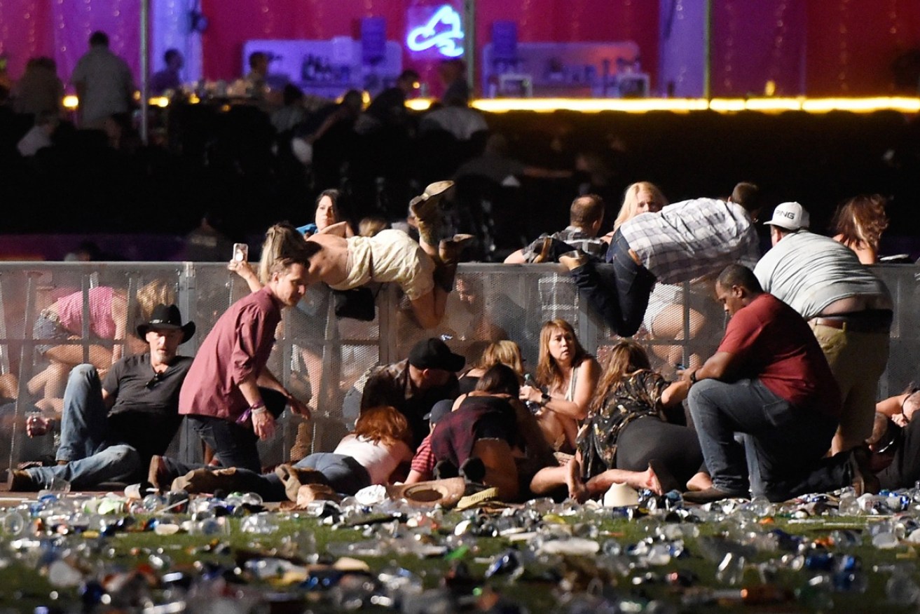 The Las Vegas shooting is America's worst ever gun massacre. Photo: Getty