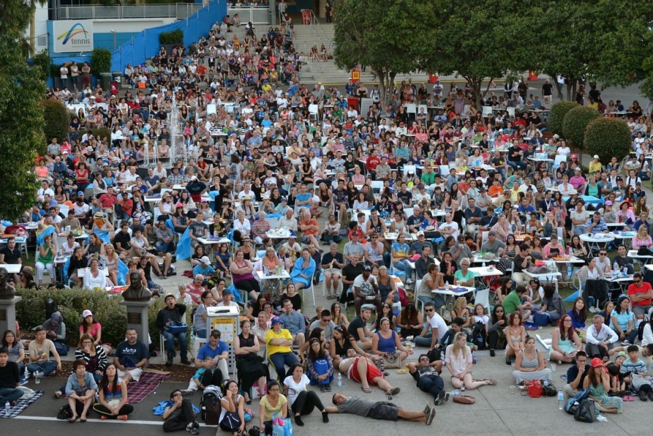 Big crowds are regular at Melbourne Park.