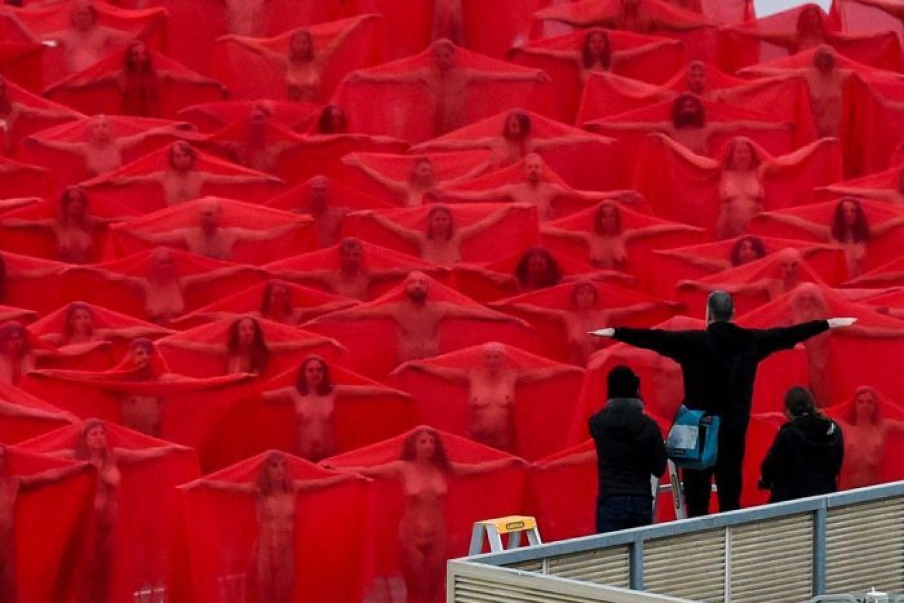 Spencer Tunick and the Melburnians who stripped down in Prahran. 
