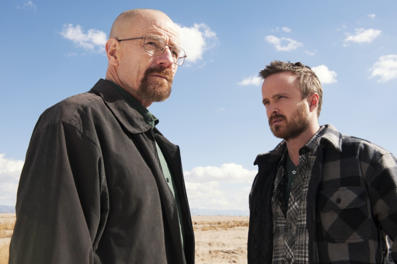 Bryan Cranston (left) and Aaron Paul in Breaking Bad, has been one of the most pirated TV shows. 