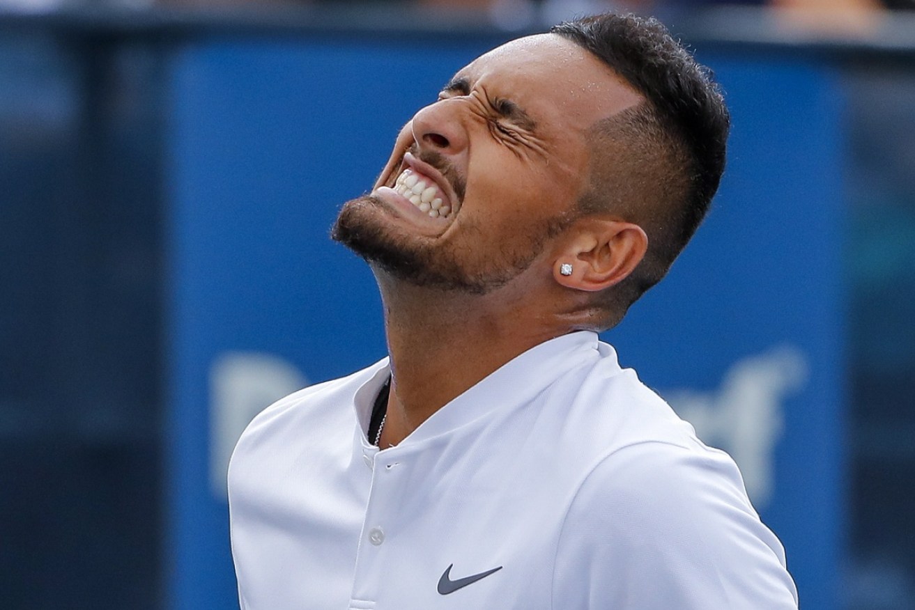 Despite extensive rehab and preparation, Kyrgios' recurring hip injury forced him out of the quarter-final.