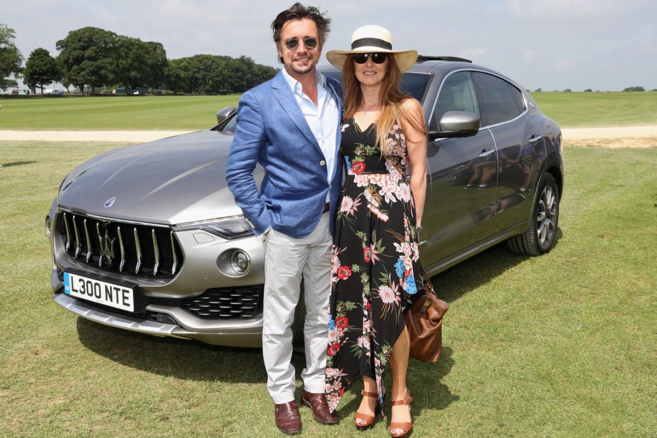 Richard Hammond and Mindy Etheridge at the polo in Tetbury, England, in June. Photo: Getty