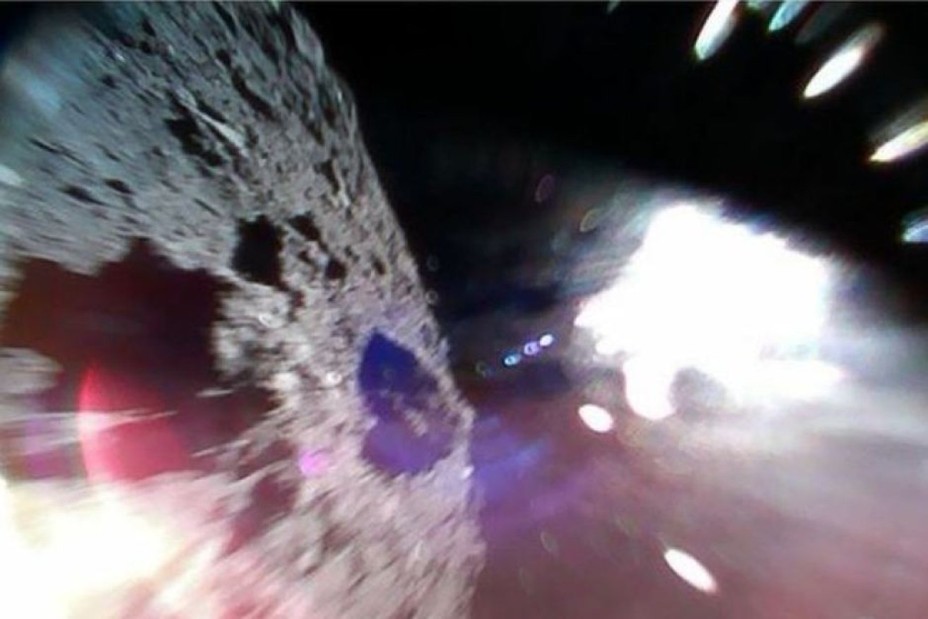 A picture from Japan's Minerva II <i>Hayabusa2</i> rovers after they successfully completed their landing.
