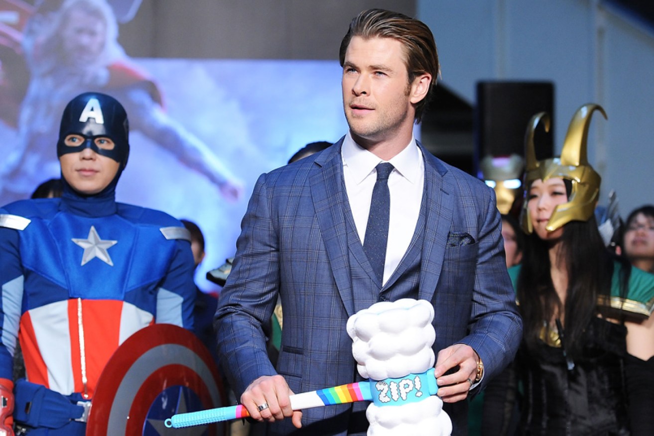 Take that, DiCaprio: Chris Hemsworth at the Tokyo premiere of <i>Thor: The Dark World</i> in 2013.