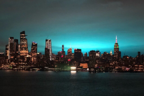 &#8216;You felt it in your chest&#8217;: Gas explosion turns New York night sky an eerie blue