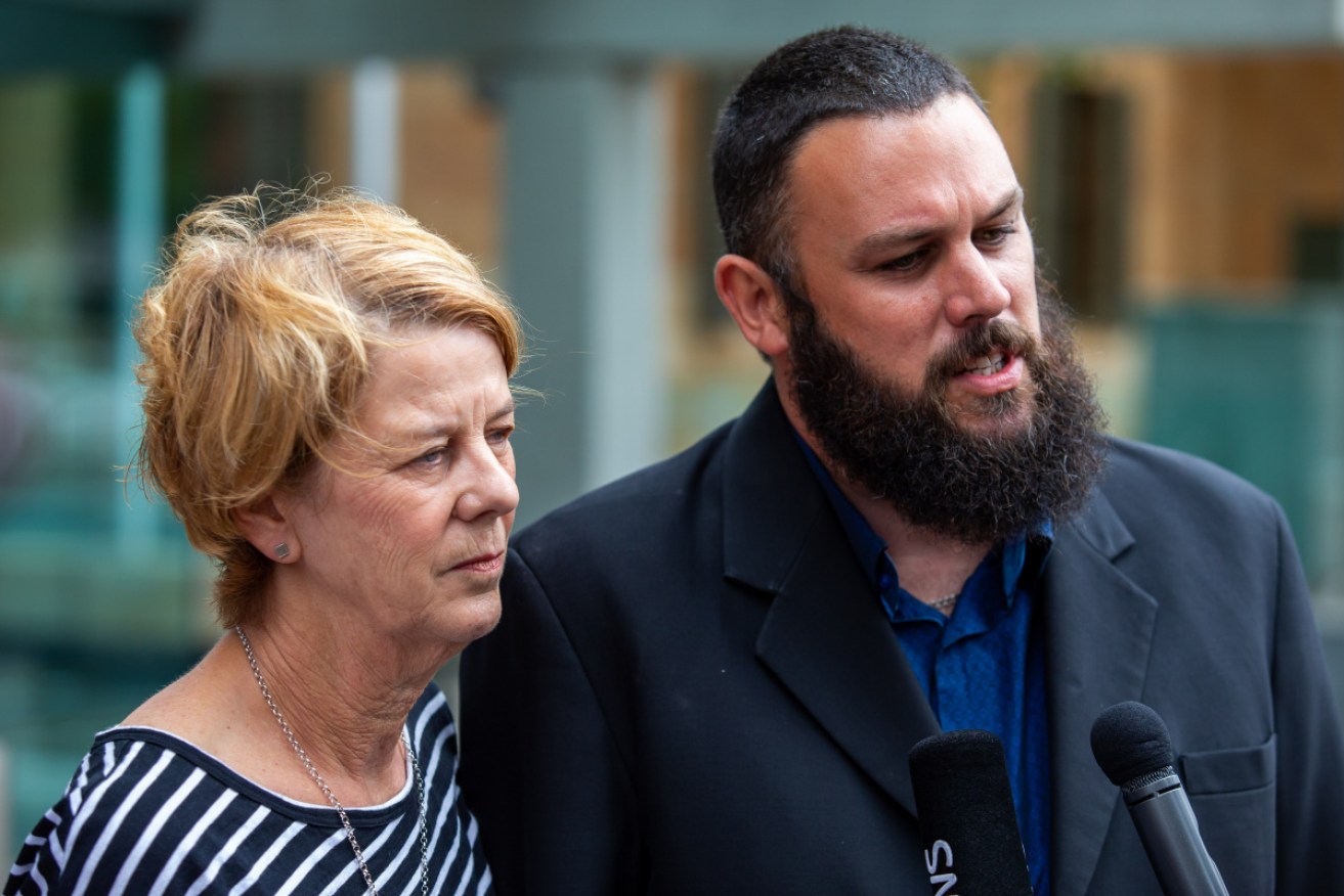 Barbara Spriggs and son Clive gave evidence to the royal commission on Monday.