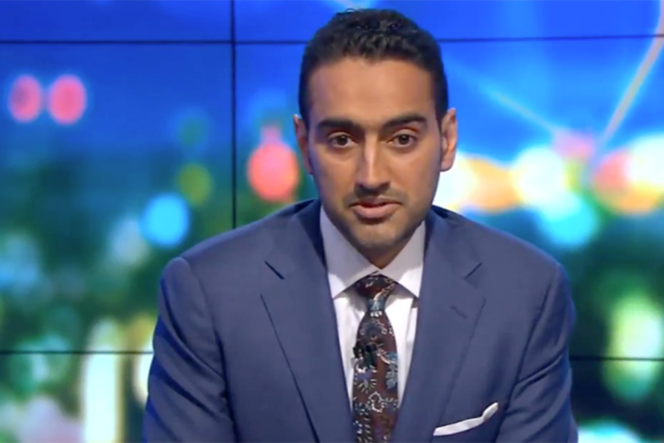 Waleed Aly during his editorial on <i>The Project </i>on Friday night.