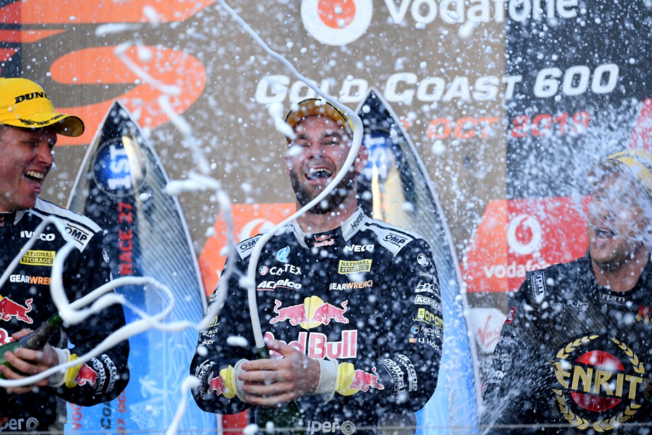 Shane van Gisbergen wins so often he makes the podium seem like his natural environment. <i>Photo: AAP</i> 