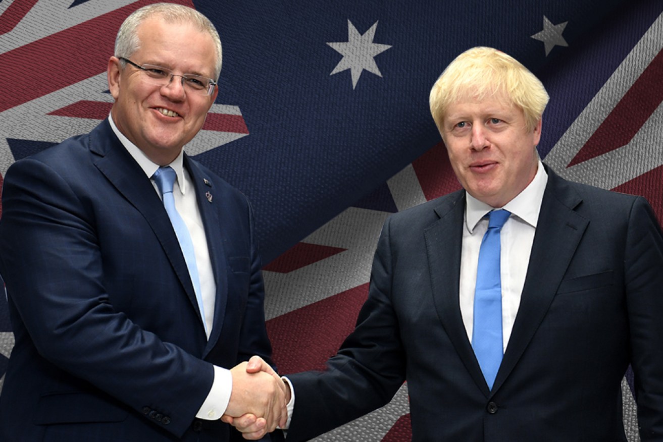 Prime Minister Scott Morrison wants to sign a free trade deal with Britain.
