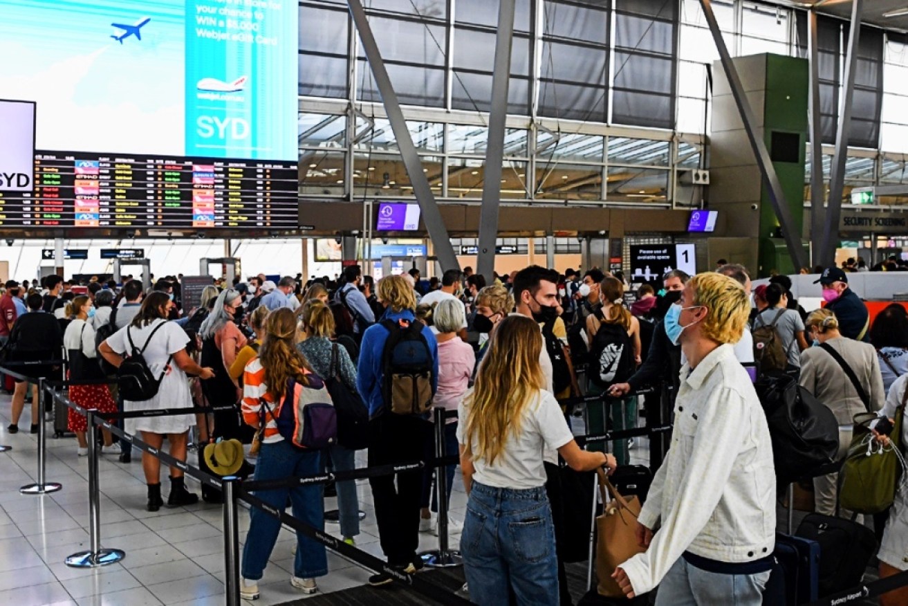 Fewer passengers passed through Sydney and Melbourne airports  in December than expected.