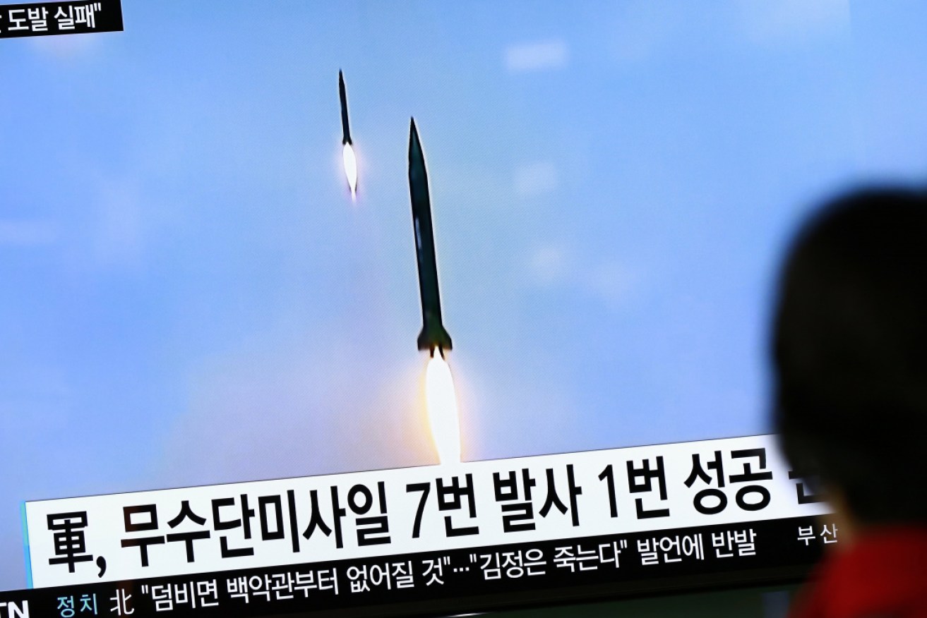 North Korea has stepped up its missile tests, including what is believed to be a version intended to be launched from a submarine. <i>Photo: AAP</i>