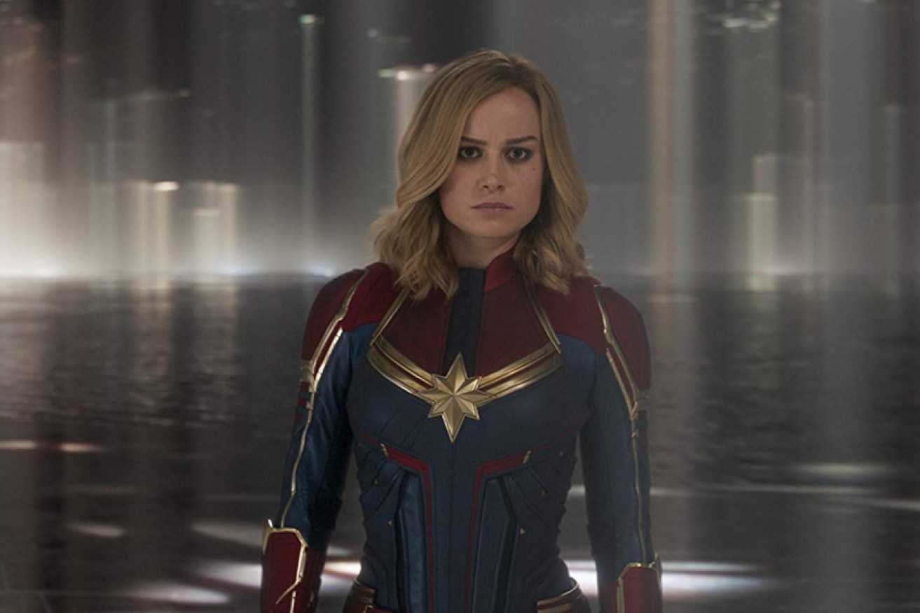 Brie Larson does her super hero thing in prequel <i>Captain Marvel.</i>