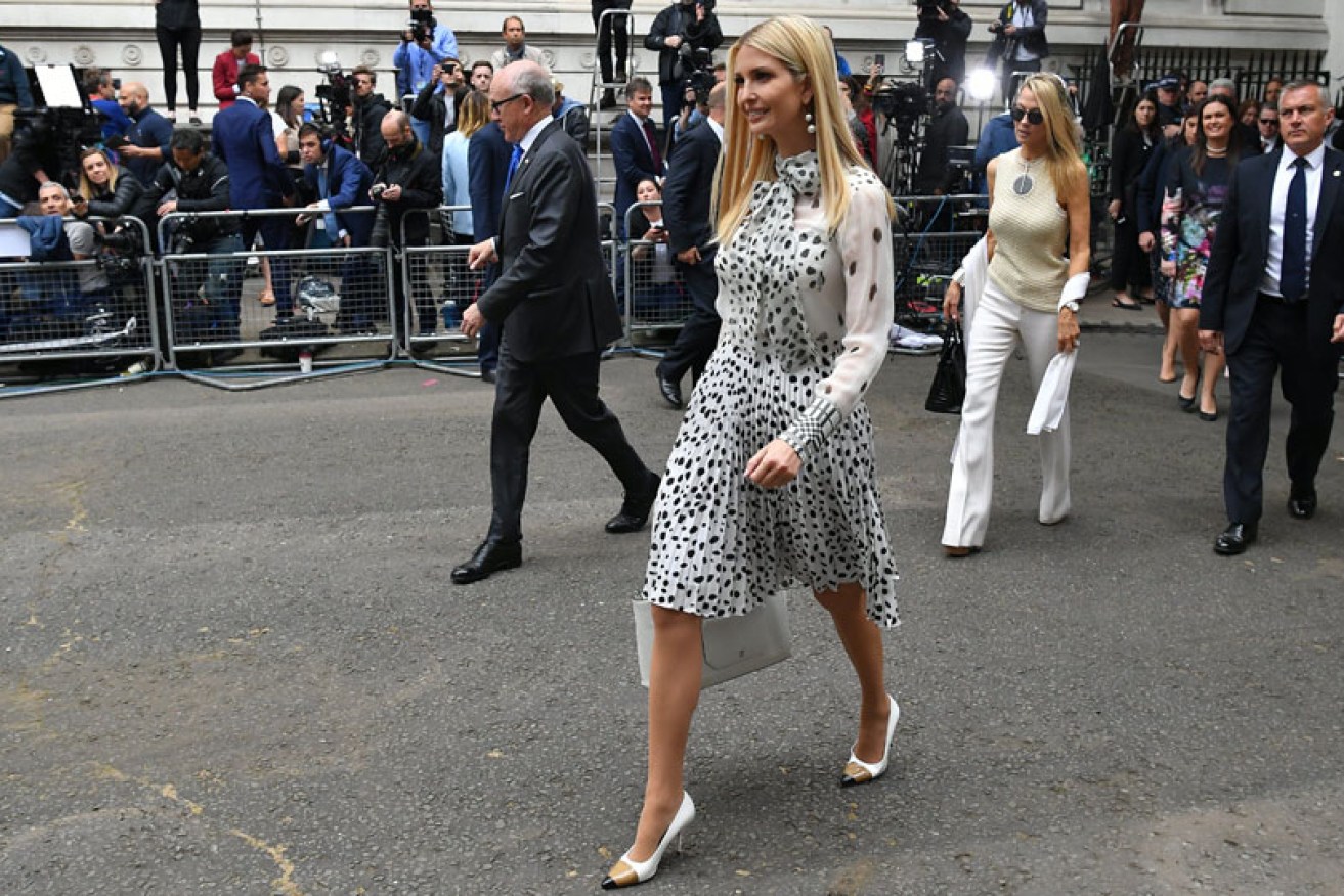 Ivanka Trump leaves 10 Downing Street after a business meeting on June 4.