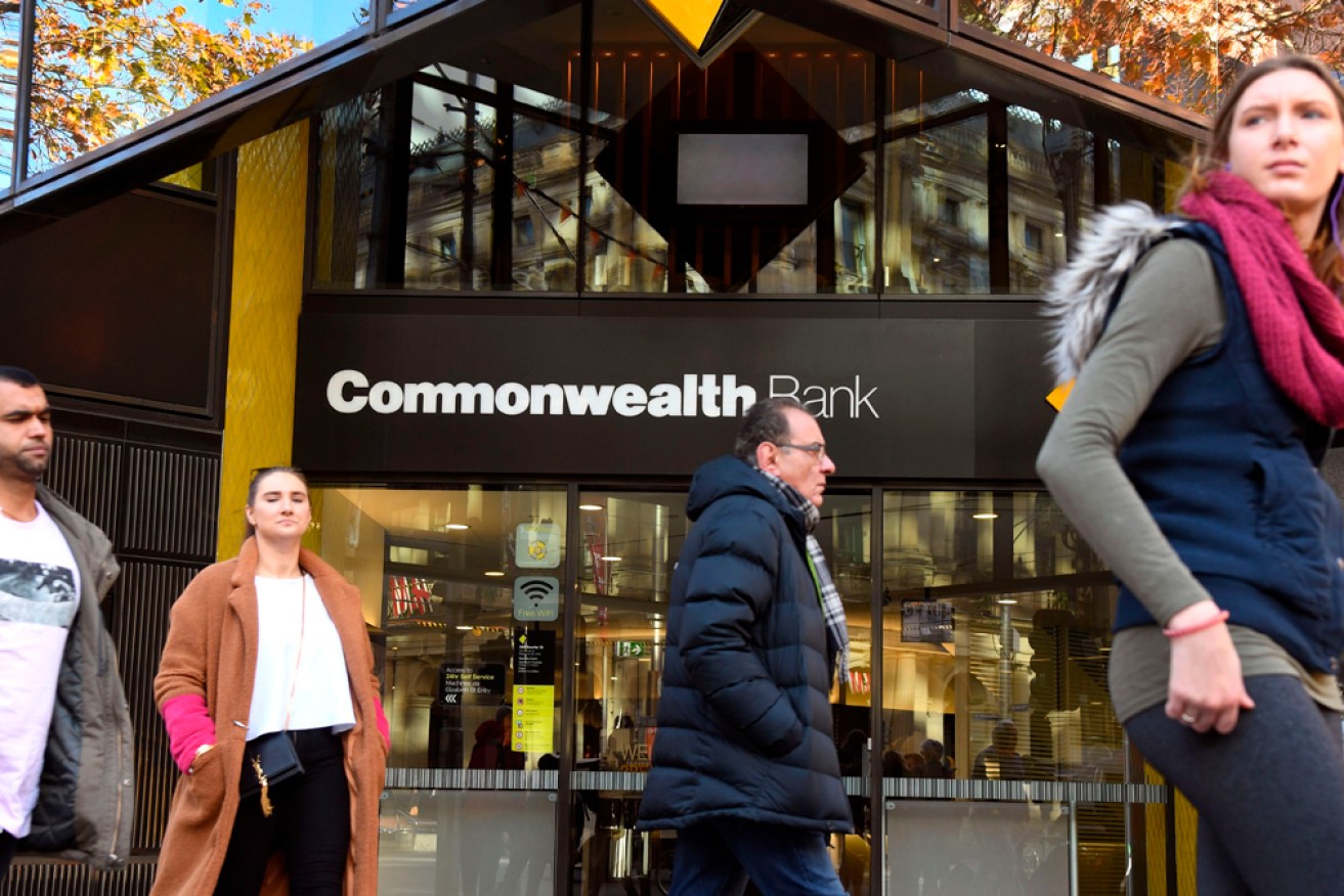 Australia's biggest bank made $5 billion in profit in the first half, down three per cent from a year ago.