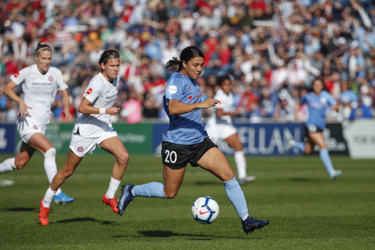 MVP: Sam Kerr in action for the Red Stars earlier this week. 