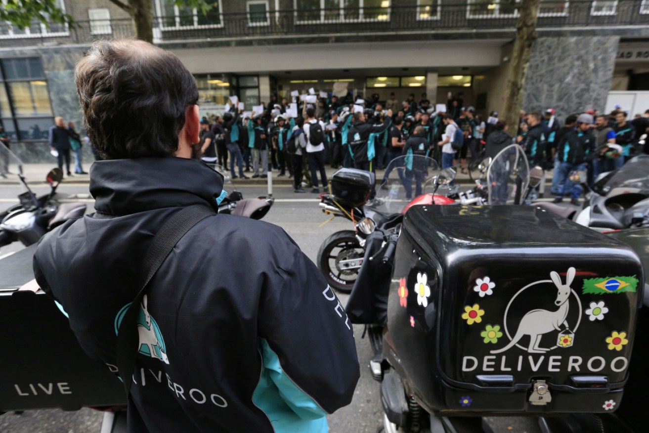 Deliveroo riders held a protest over pay in 2016, but worldwide it's not just pay riders worry about. 