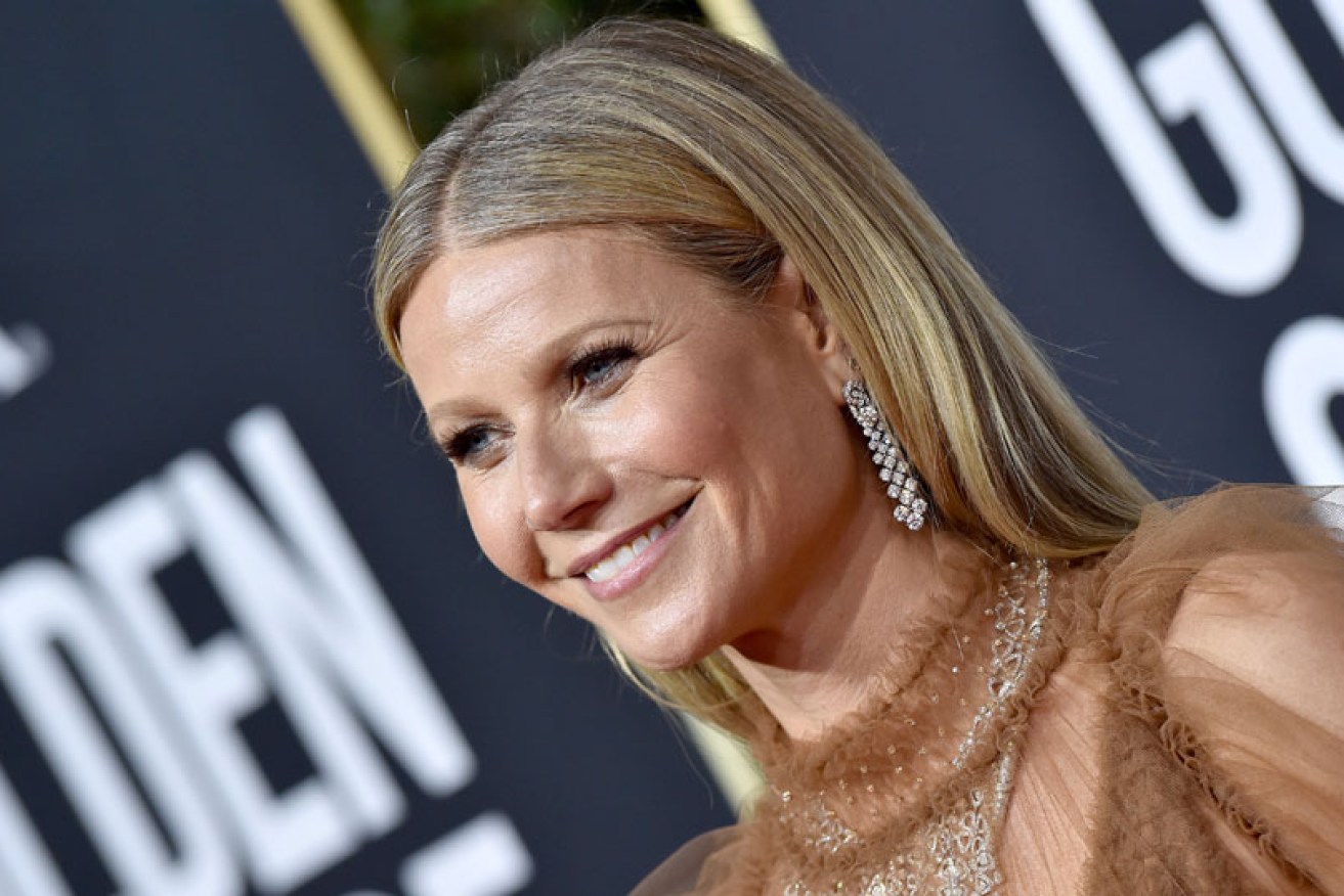 Goop maven Gwyneth Paltrow (at the Golden Globes on January 5) has taken personal product dedication to a new level.