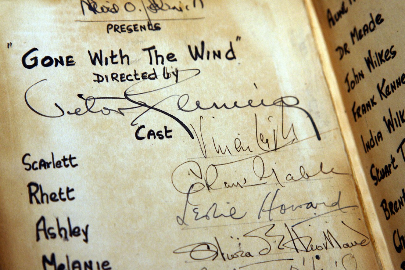 A signed copy of the book <i>Gone With the Wind</i> by Margaret Mitchell was auctioned in 2007.