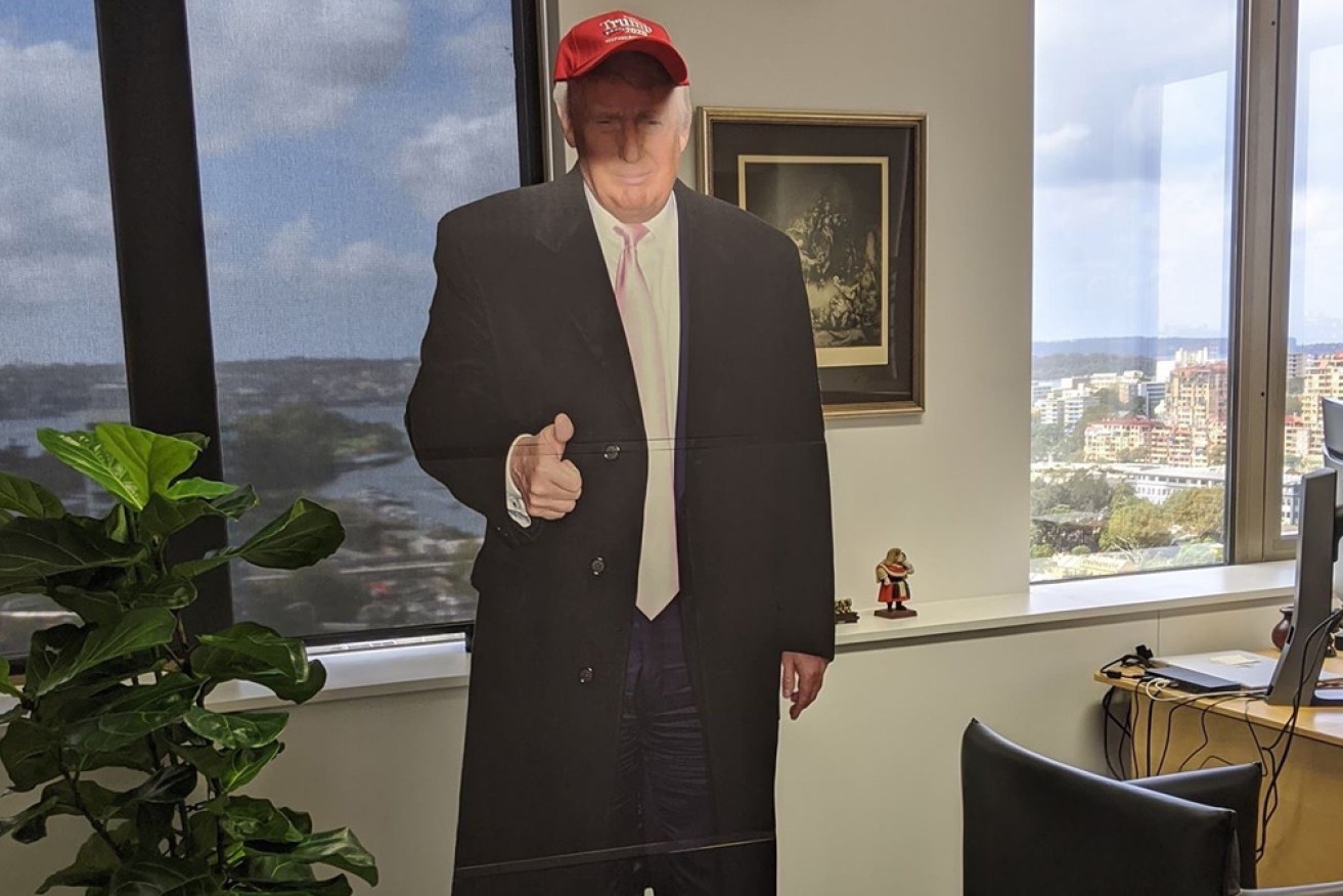 Mr Boyce has installed a life-sized cutout of Donald Trump in his office after the complaints.