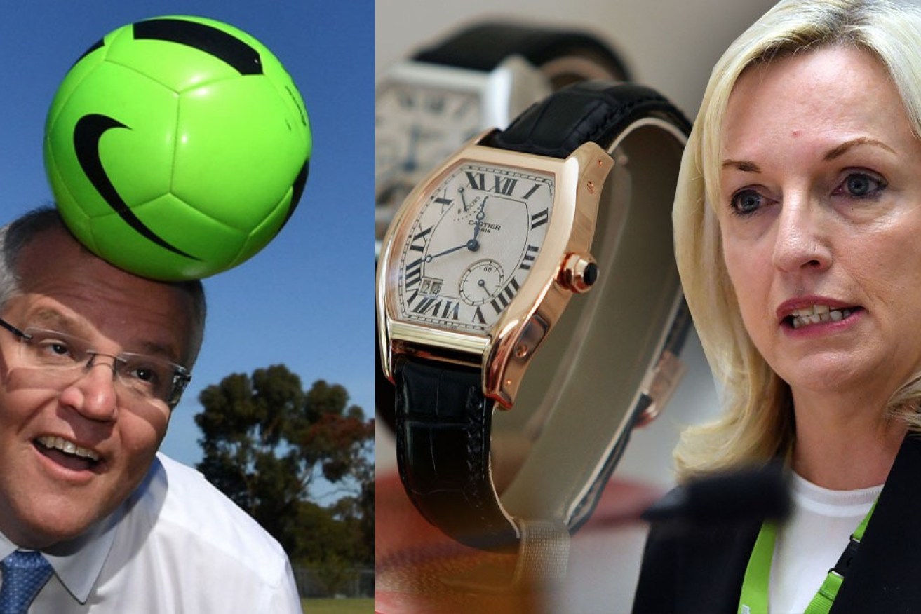 Scott Morrison has taken Christine Holgate to task over Cartier watches. But what about #sportsrorts? 