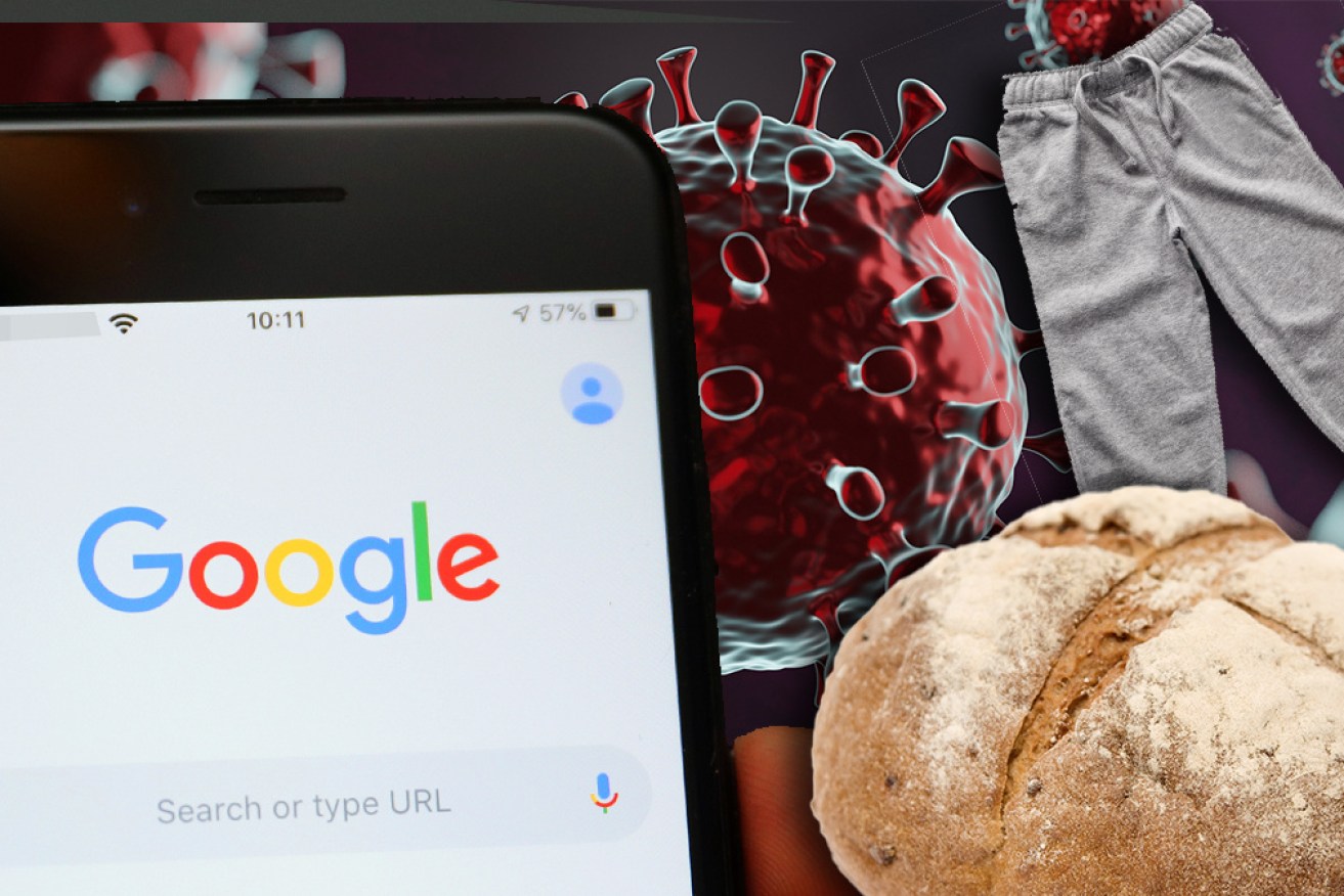 Sourdough bread, track pants and the coronavirus were among our most popular searches in 2020.