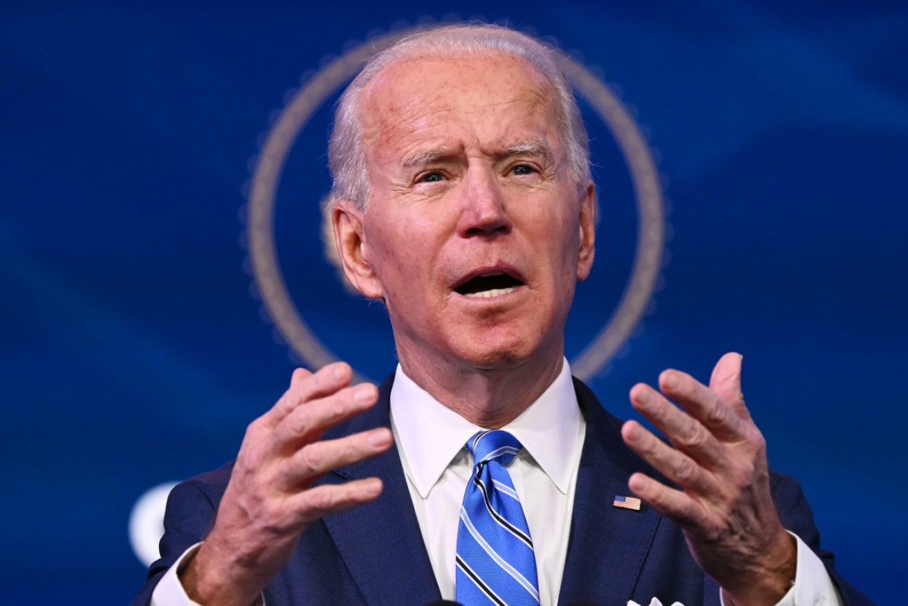 Mr Biden said the US had "no time to waste" as it battled the crisis of the pandemic.