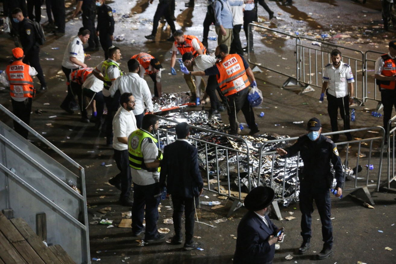 The deaths occurred after a grandstand collapsed at a religious festival in northern Israel.