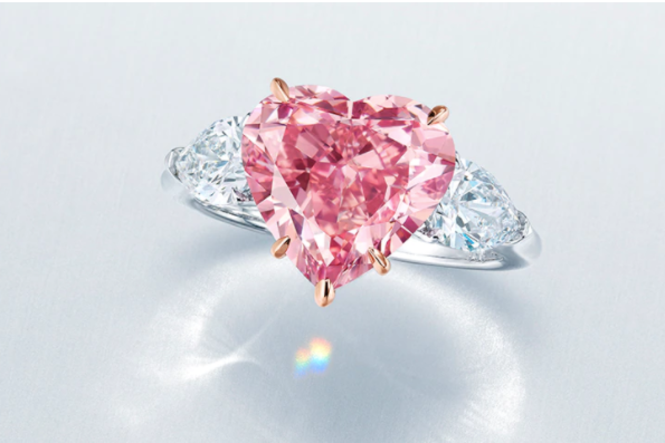 The 4.19 carat pink Sweet Heart diamond ring also sold at the weekend auction. 
