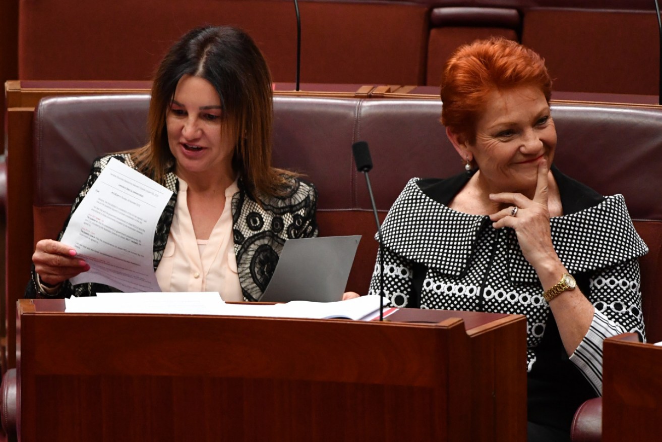 Jacqui Lambie (left) says super reforms are set to pass after the minister made a deal with One Nation.