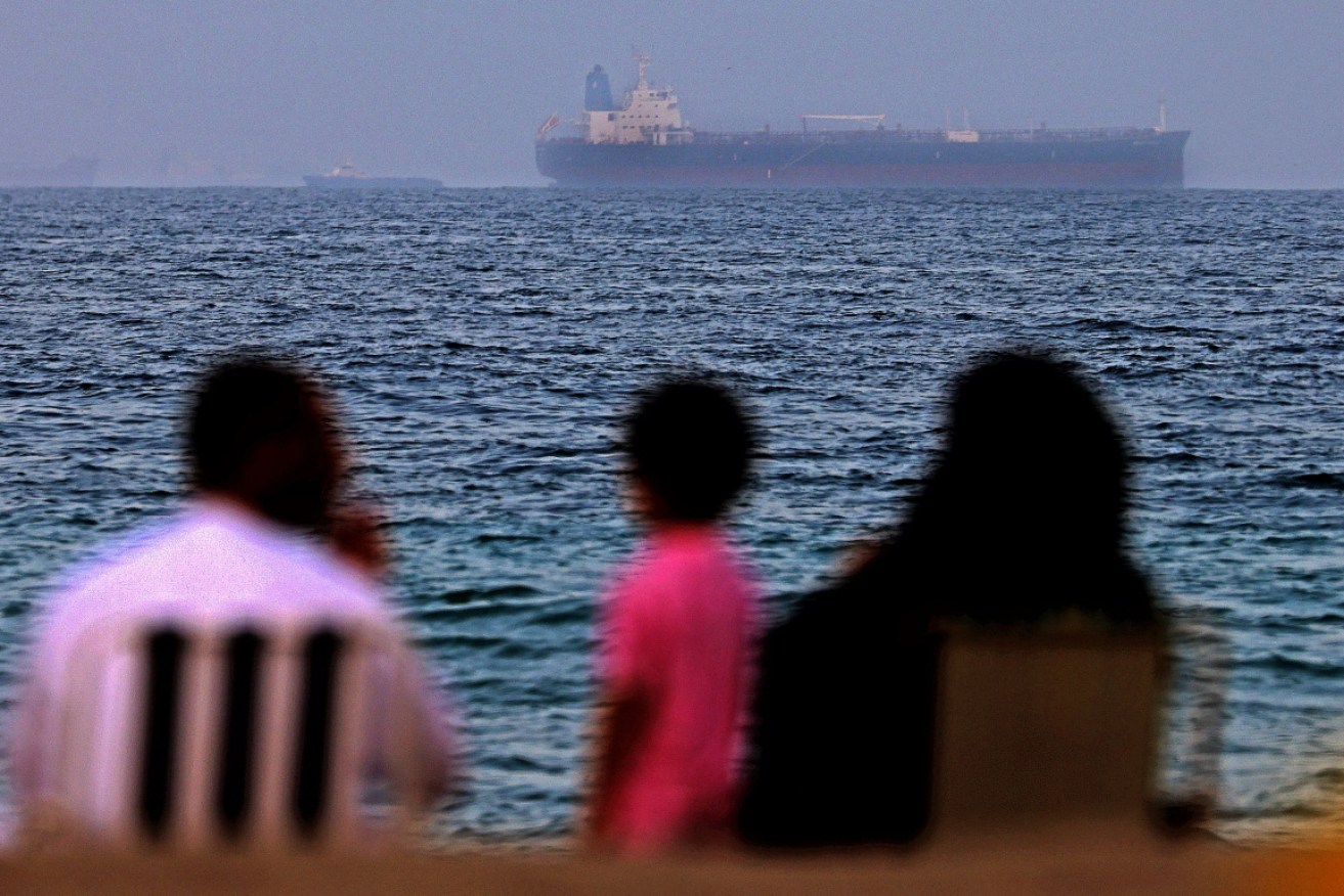 The Mercer Street is anchored off Fujairah after last week's deadly attack.
