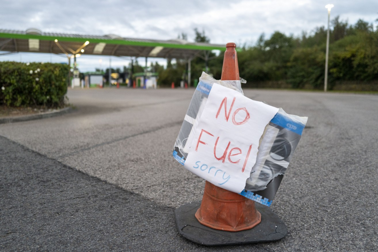The 'no fuel' sign was up at this Asda service station in Cardiff at the weekend.