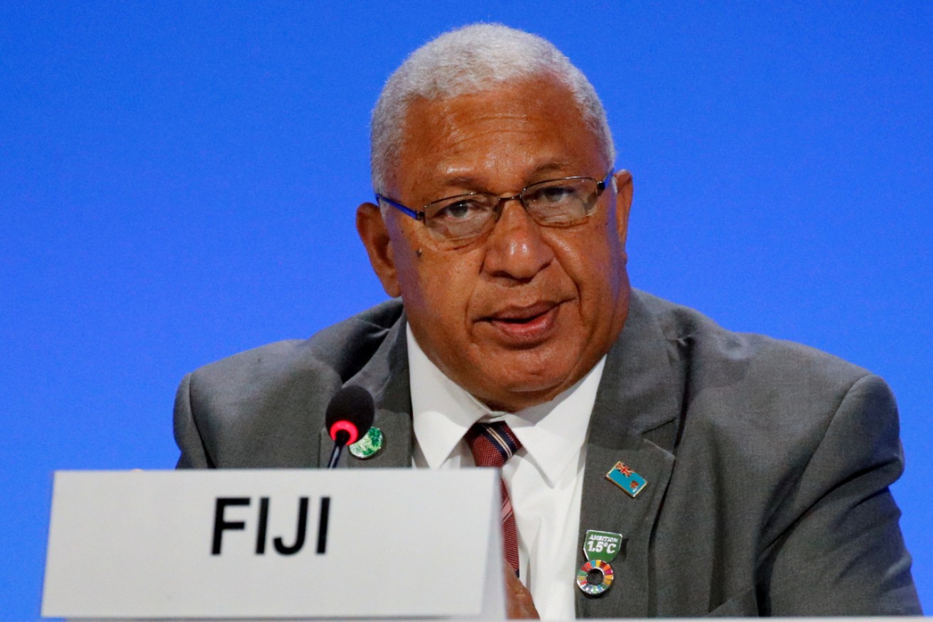 Fiji Prime Minister Frank Bainimarama is ahead in the tally room as accusations of corruption fly. <i>Photo: Getty</i>