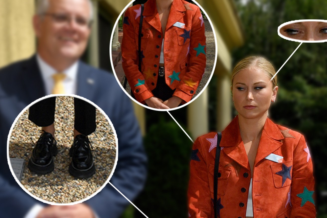 Grace Tame's attire when attending an Australia Day morning tea this week silently spoke volumes, writes Kirstie Clements.