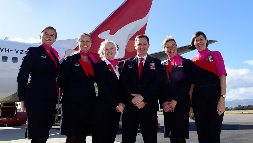 Qantas cabin crew are calling on the airline to scrap different uniform rules for men and women.