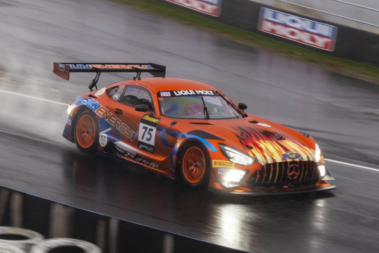 Jules Gounon and SunEnergy1 Racing have led a Mercedes podium sweep of the Bathurst 12 Hour. 