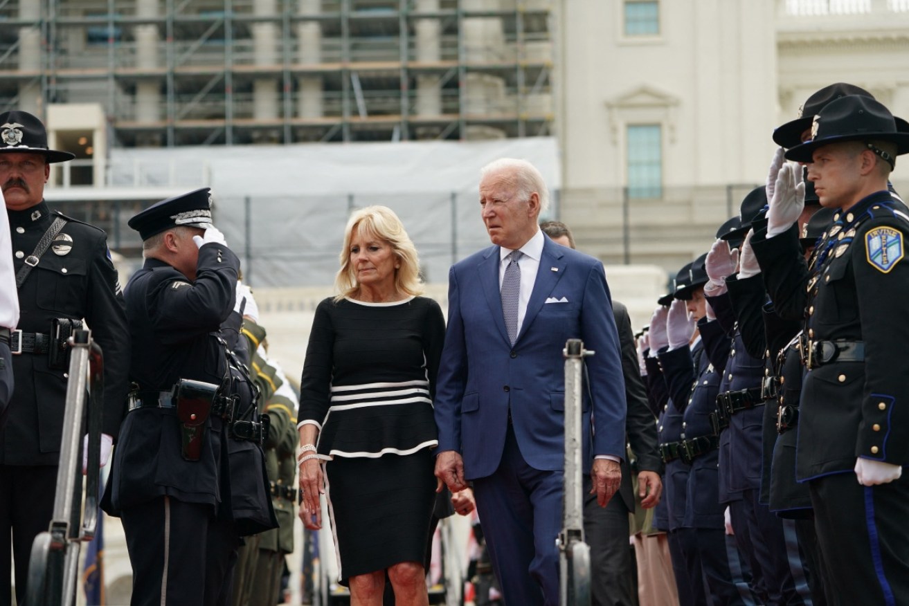 The resolve against hate "must never, ever waver," President Joe Biden told a law enforcement event.