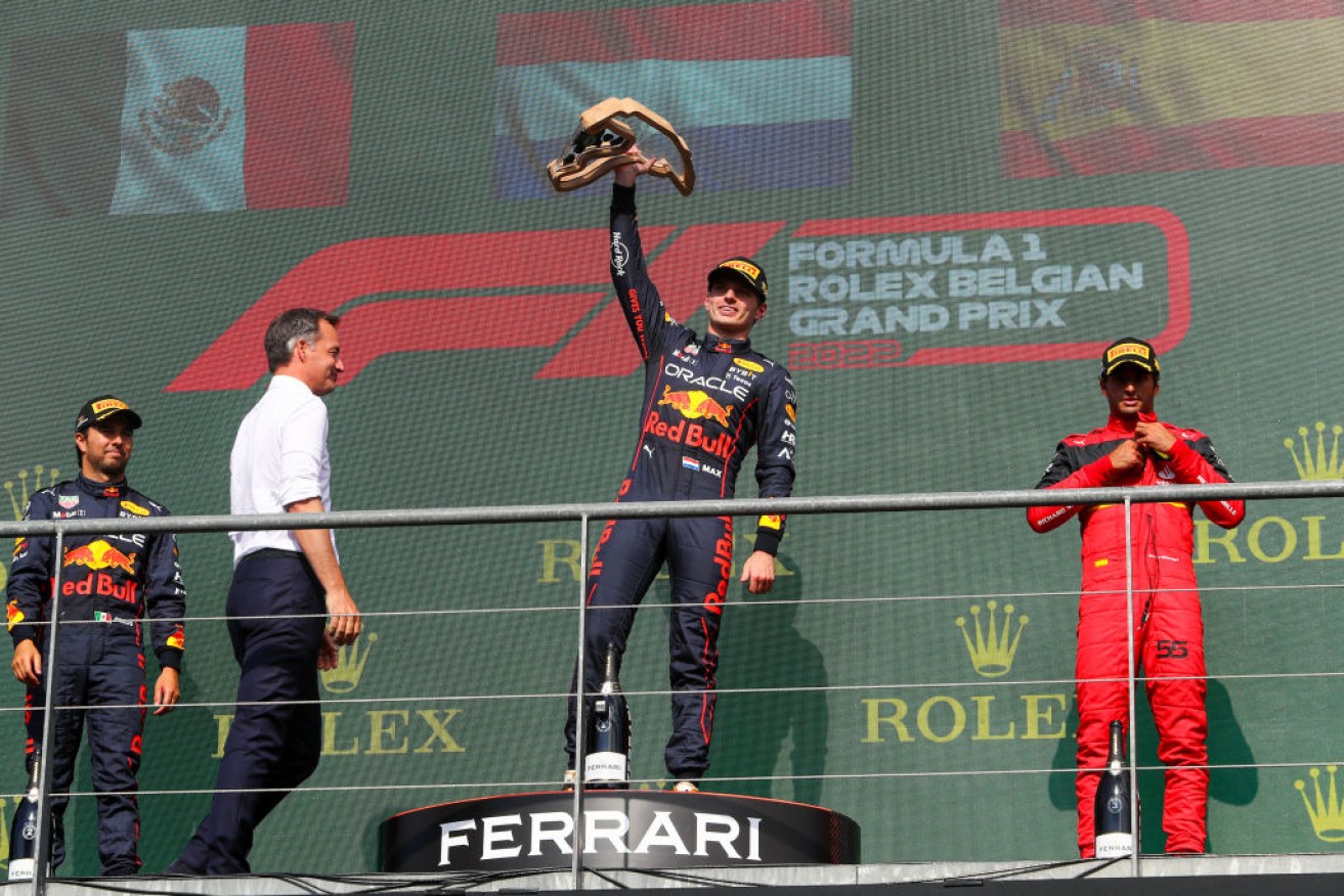 Max Verstappen took the chequered flag 17.8 seconds ahead of his teammate Sergio Perez.