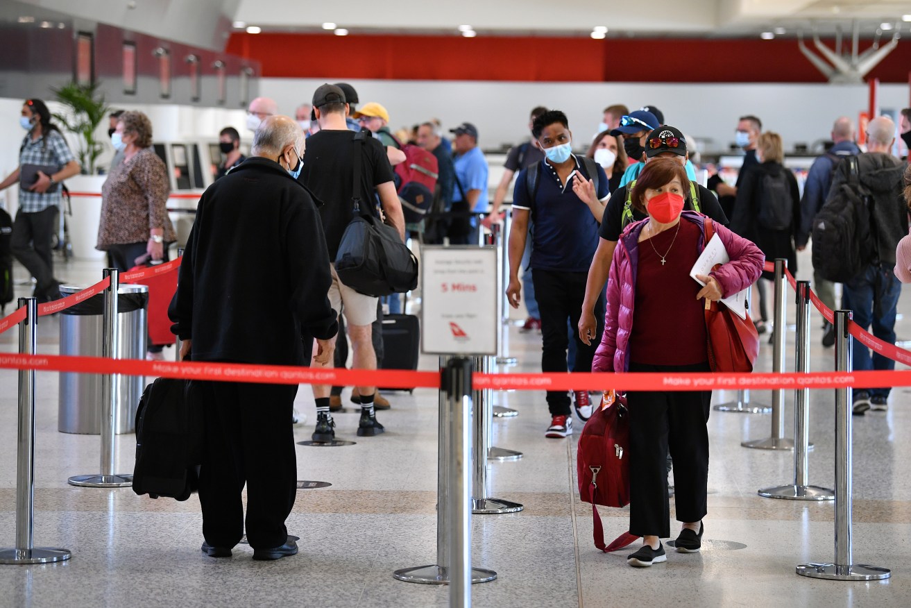 Melbourne Airport terminals are among a number of sites listed in an alert on five cases of measles. 