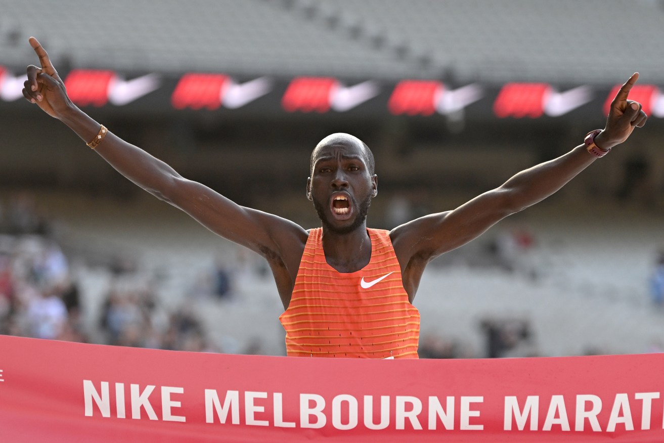 Kenya's Timothy Kiplagat Ronoh has won the 2022 Melbourne Marathon in record time.