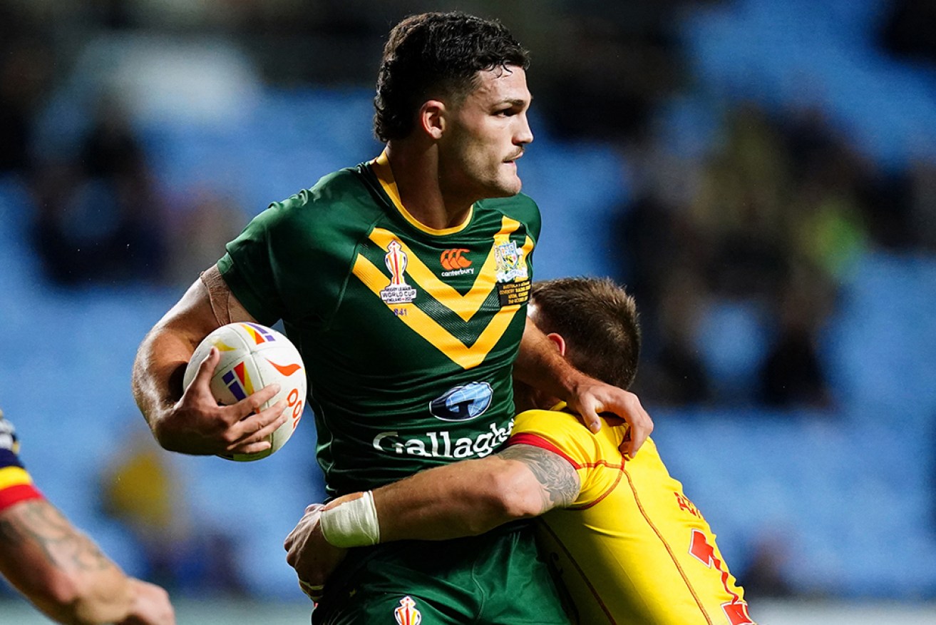 Nathan Cleary looks to be Australia's preferred halfback as the World Cup enters the knockout stage. 