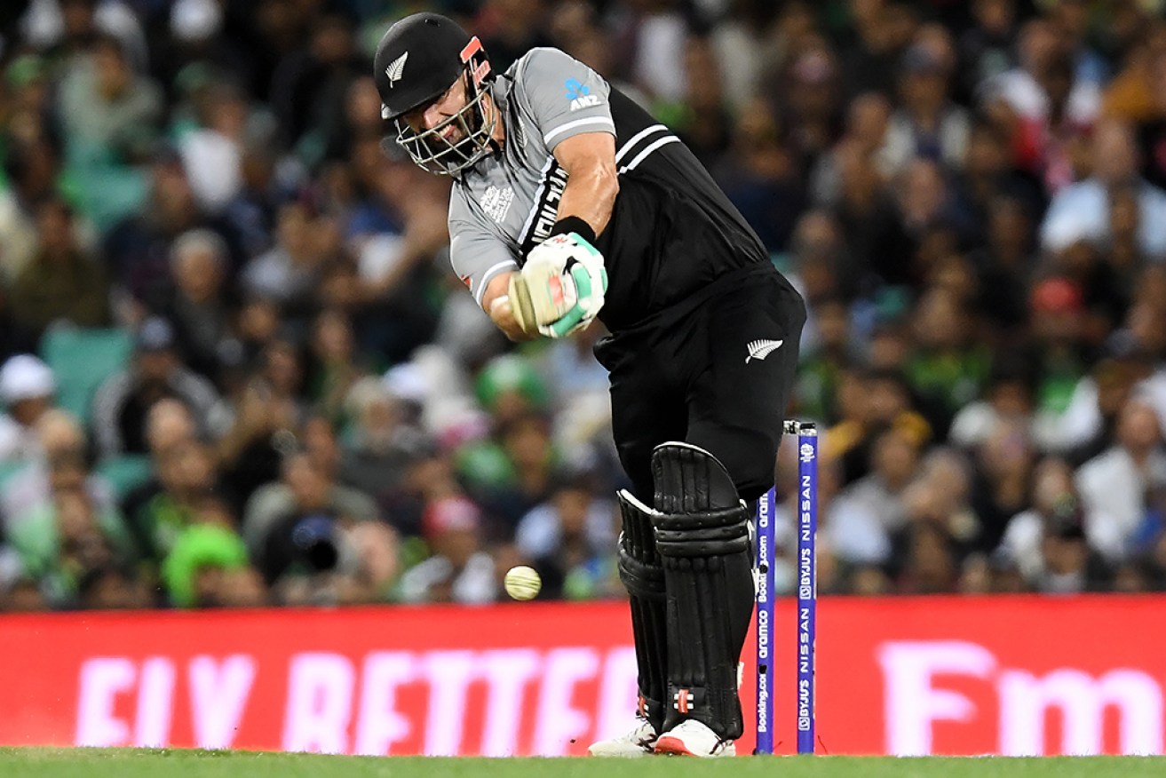 Daryl Mitchell's undefeated 53 of 35 balls proved in vain as NZ crashed out of a World Cup again. 