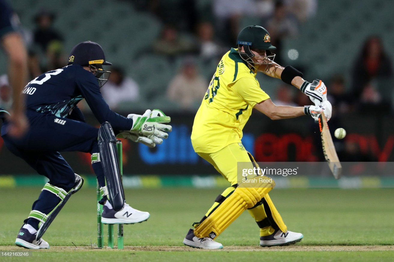 Australia's Steve Smith played a pivotal innings during game one of the one-day series against England at Adelaide Oval.