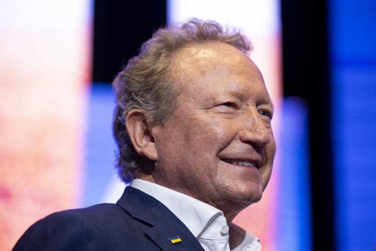Billionaire Andrew Forrest says Fortescue stands alone with its ambitious climate targets. 