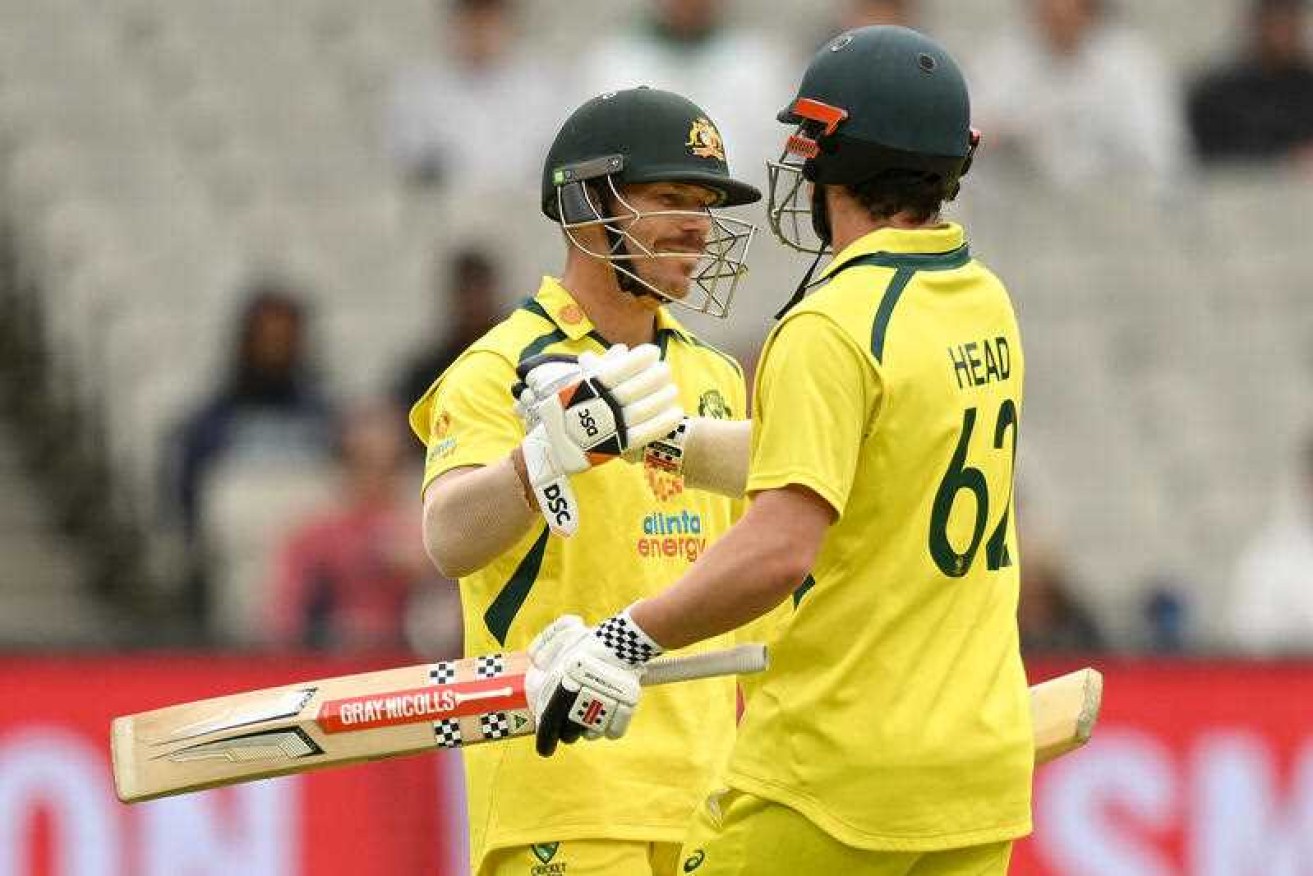 David Warner and Travis Head put on a 269-run opening partnership against England at the MCG.