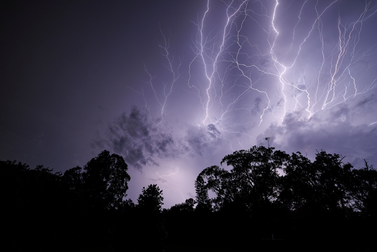 A boy's heart stopped and he suffered burns when he was hit by lightning near Wollongong.
